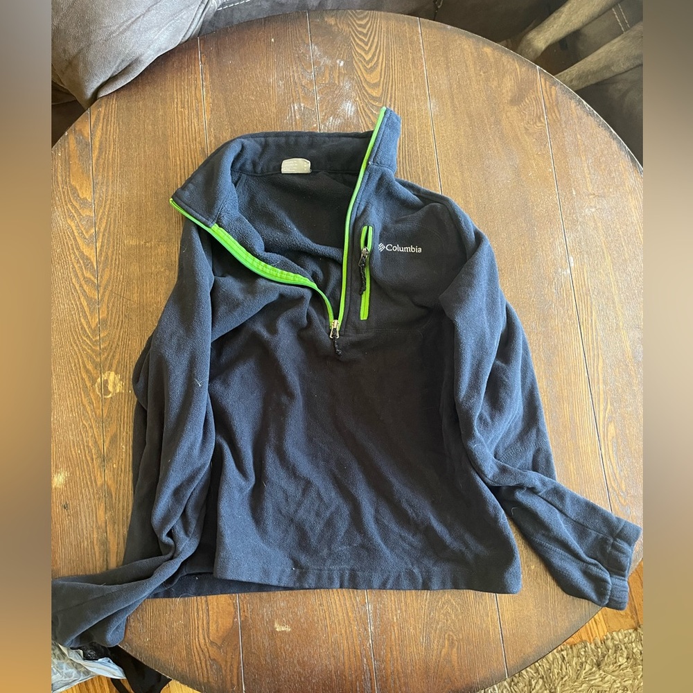 Size M Navy Columbia Quarter Zip Jacket